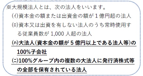 2 以上の大規模法人に発行済株式等の３分の２以上を所有されている法人